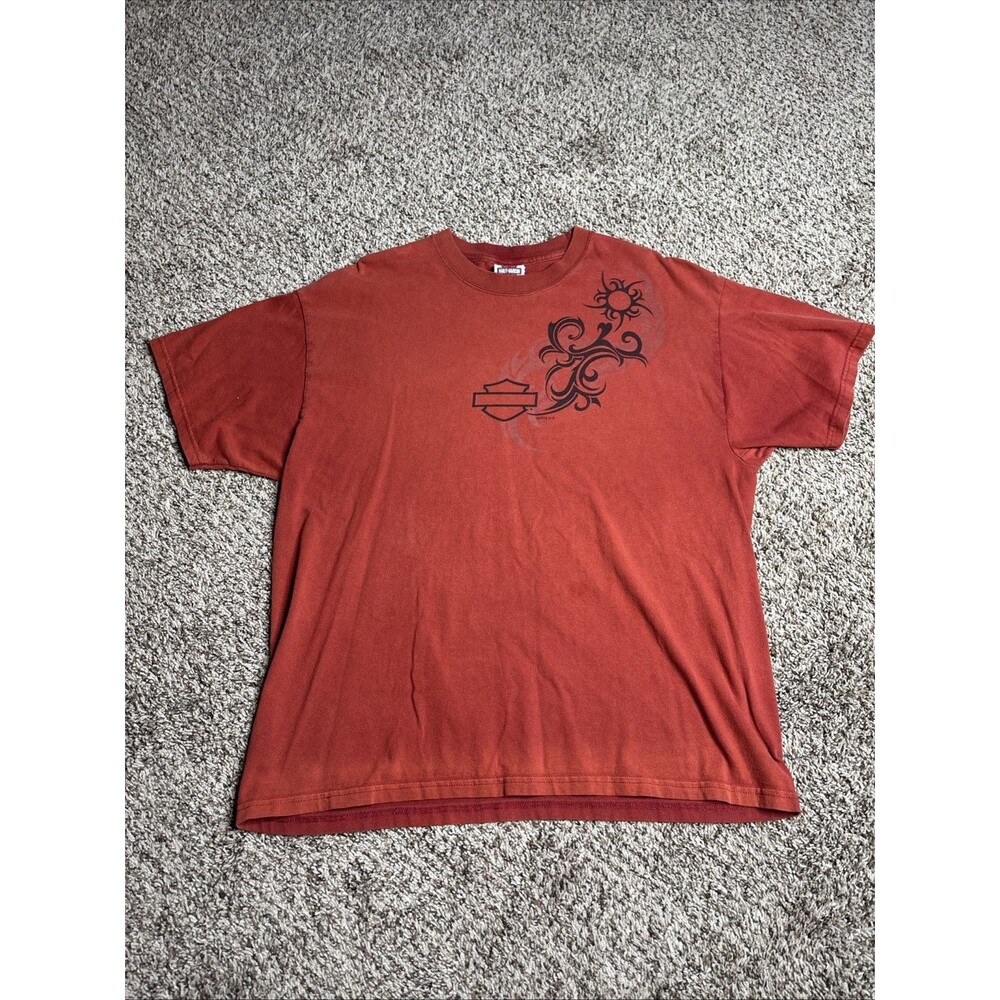 2012 Harley Davidson Myrtle Beach SC Graphic T-Shirt Men's Size XL Orange